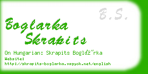 boglarka skrapits business card